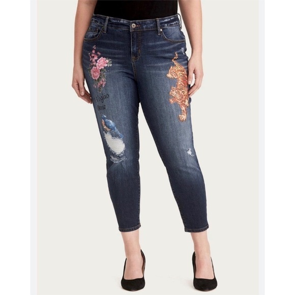Torrid Girlfriend Vintage Stretch Dark Wash Jean Sz 12 - Picture 1 of 13